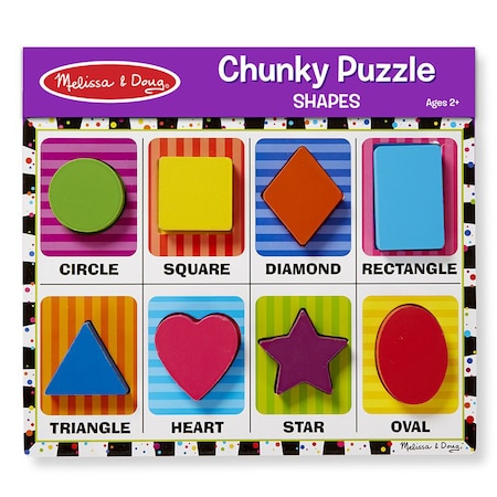 Melissa & Doug Shapes Chunky Puzzle, 9in x 12in, 8 Pieces 3730
